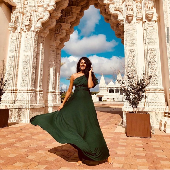 Lulu's Dresses & Skirts - Tricks of the Trade Forest Green Maxi Dress